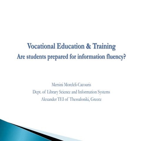 Vocational education & training