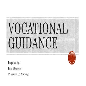 Vocational guidance 
