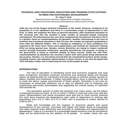 Vocational training in india | PDF