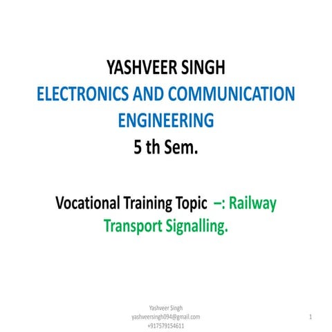 Vocational training (railway signaling)