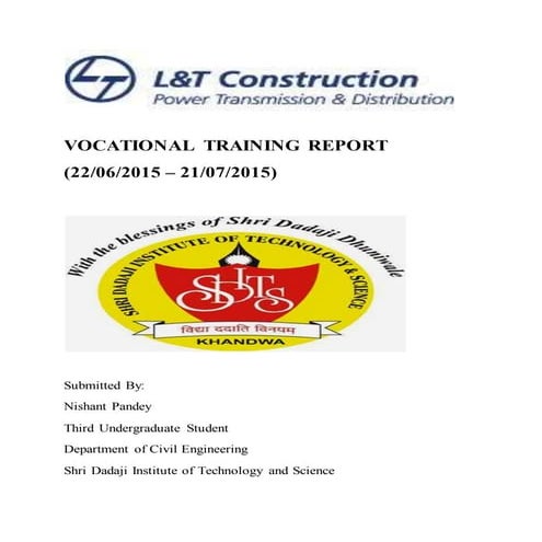 Vocational training report l&t