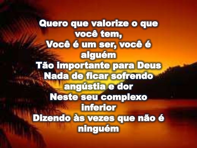 Música Eu Quero Falar Do Valor Que Você Tem