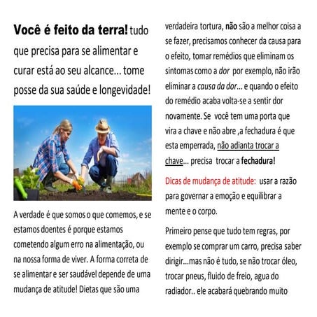 Você é feito da terra