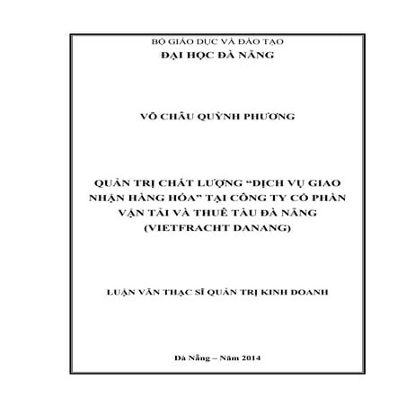 Luận văn: Quản trị chất lượng 