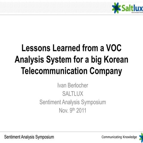 VOC real world enterprise needs