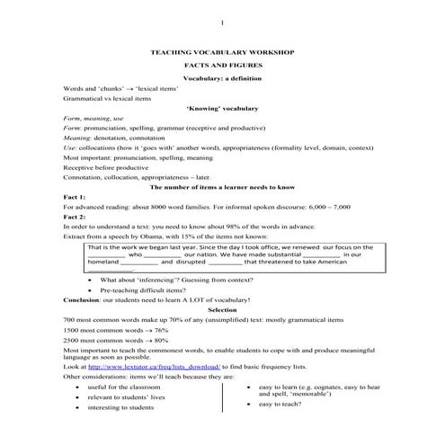 Teaching Vocabulary Workshop