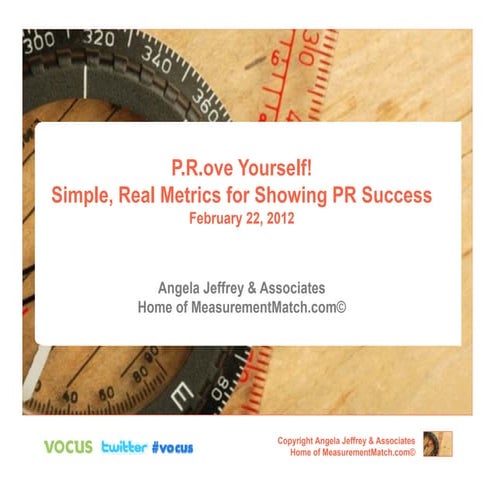 Vocus Webinar: P.R.ove Yourself with Angie Jeffrey