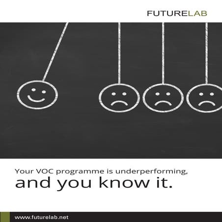 Your VoC Programme is underperforming - do something about it