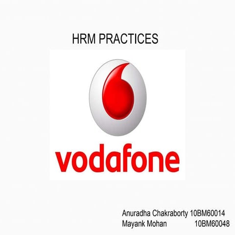 Vodafone HR Practices - A study