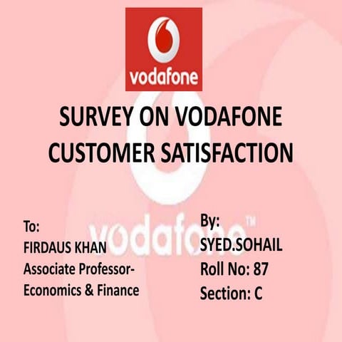 Vodafone Customer Satisfaction Survey