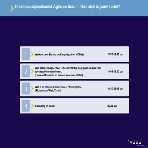 Marketing scrum at VODW dag