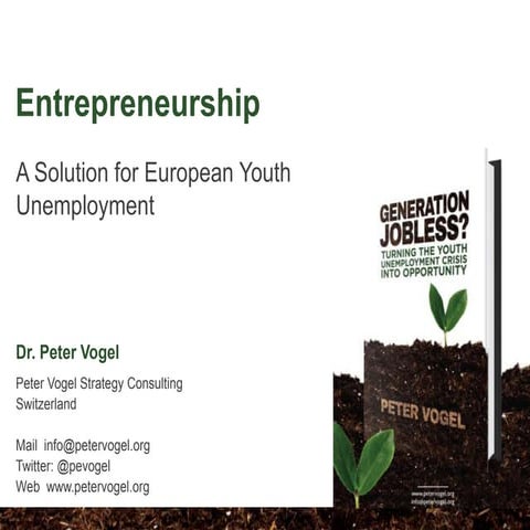 Entrepreneurship: A Solution to European Youth Unemployment