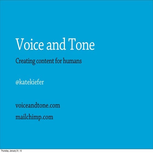 Voice and tone preview