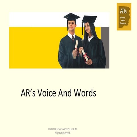 AR\’S Voice And Words