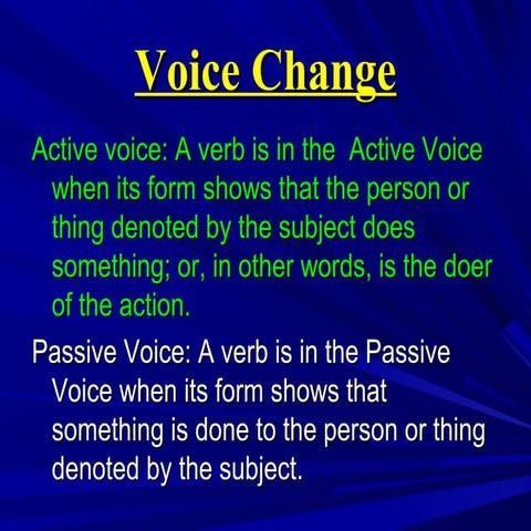 Voice change