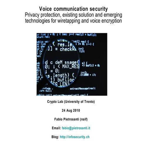 Voice communication security