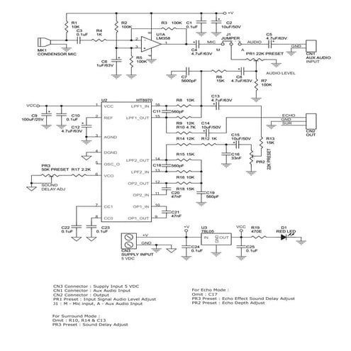 Voice echo schematic