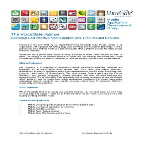 VoiceGate corporate profile