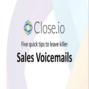 Five quick tips to leave killer sales voicemails
