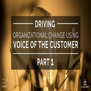 Driving Organizational change using Voice of the Customer - Part 1
