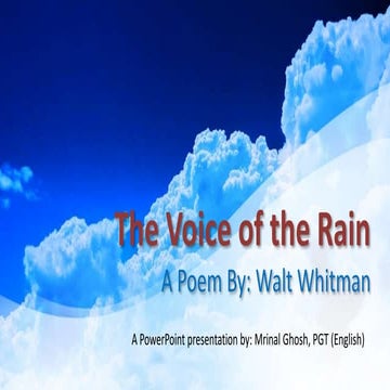 Voice of the rain