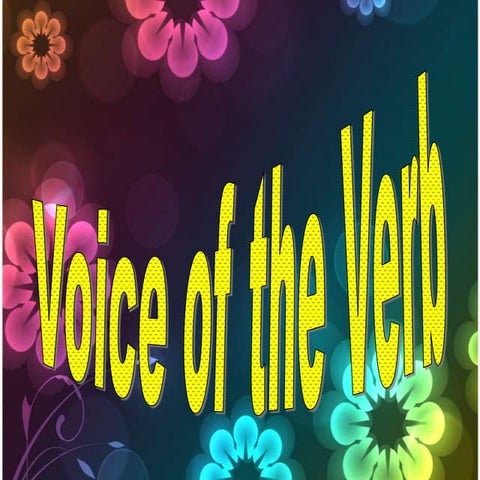 Voice of the verb