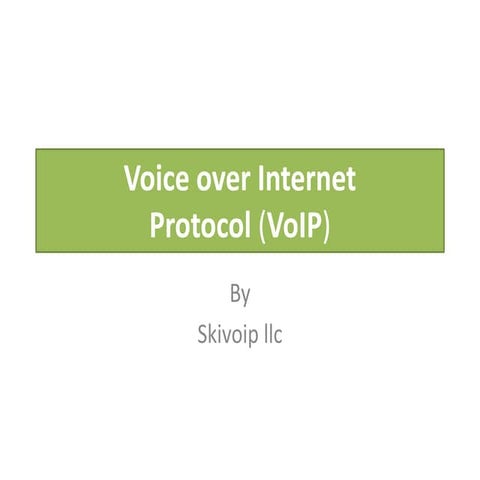 Voice over internet protocol