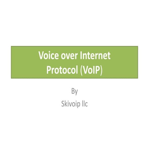 Voice over internet protocol