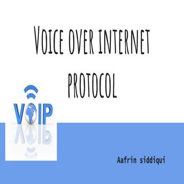 Voice over internet protocol