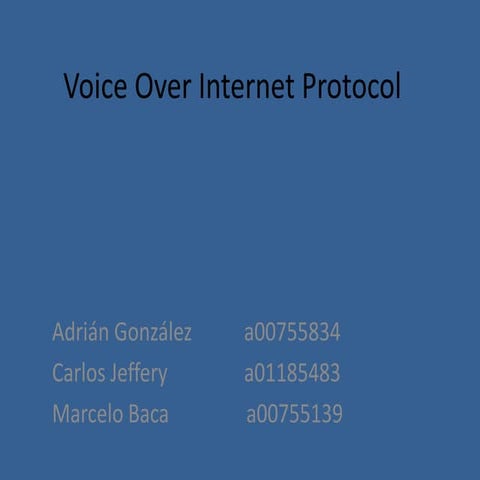 Voice over internet protocol