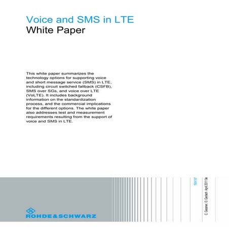 Voice and sms in LTE