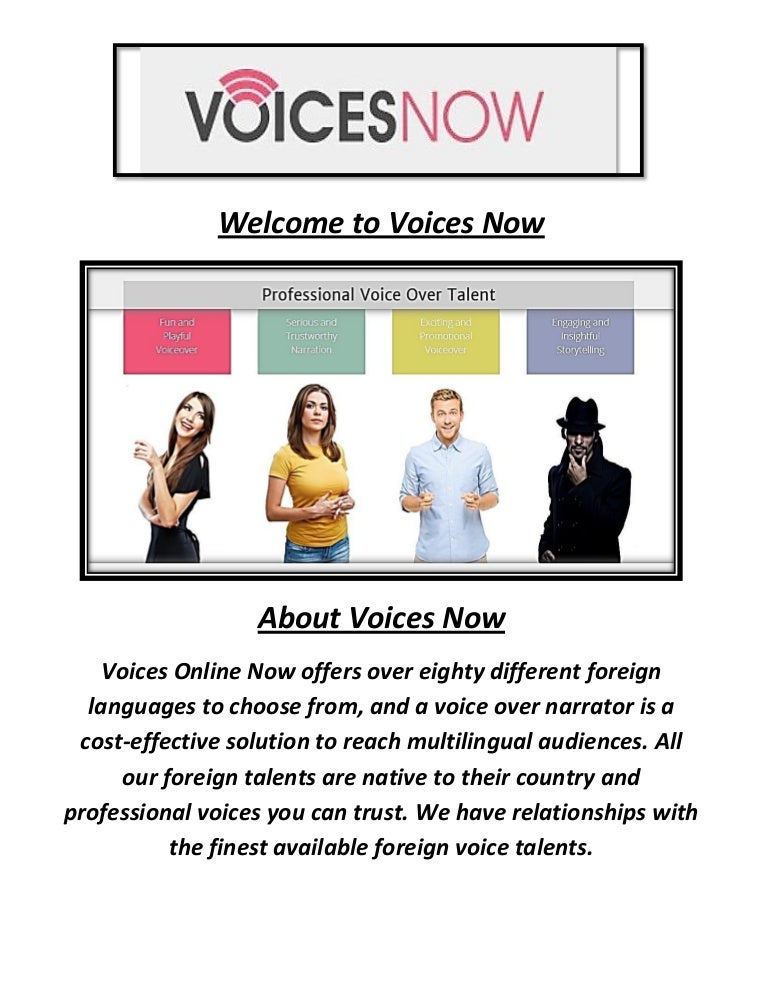 Voices Now Professional Chinese Voice Over