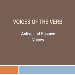 Voices of the verb