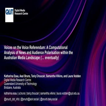 Voices on the Voice Referendum: A Computational Analysis of News and Audience...