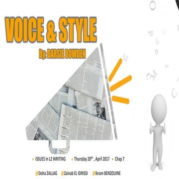 Voice & style in Writing by Darsie Bowden