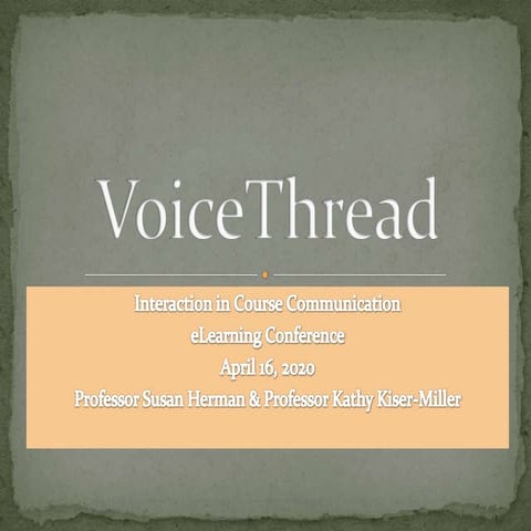 VoiceThread presentation