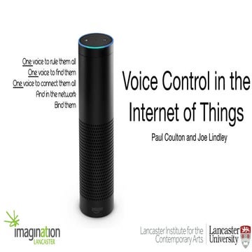 Voice Control for the Internet of Things