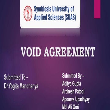 Void Agreement