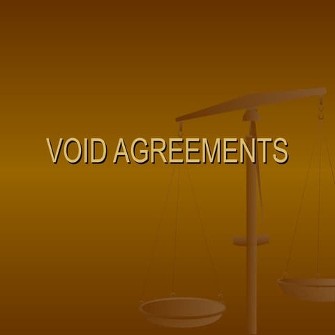 Void agreements