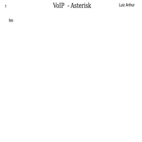 Redes - VoIP Asterisk