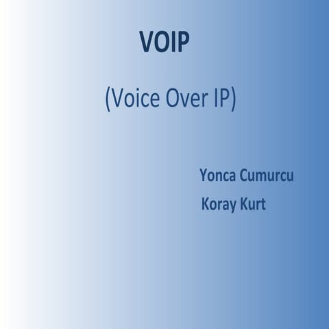 VOIP: VOICE OVER IP