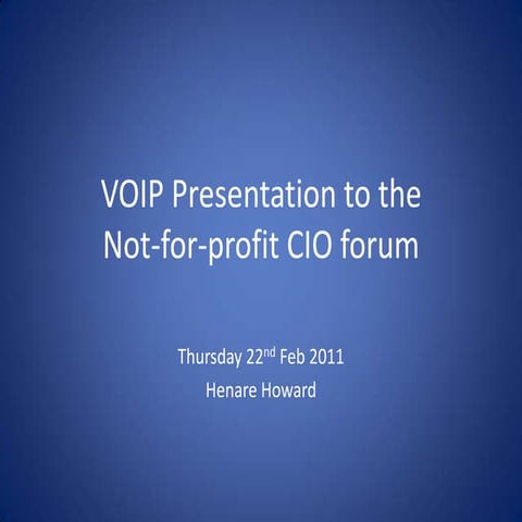 Akl NFP CIO VOIP Presentation