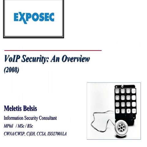 Meletis Belsis - Voip security
