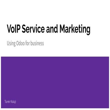 VoIP Service and Marketing using Odoo and Asterisk PBX