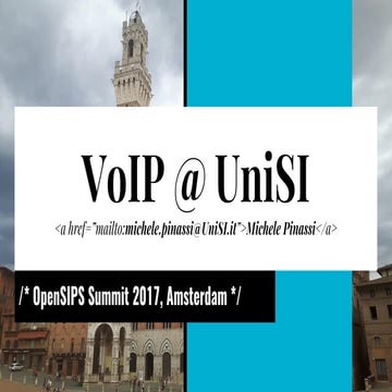 Voip @ Unisi