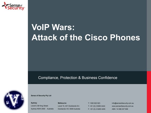 VoIP Wars: Attack of the Cisco Phones