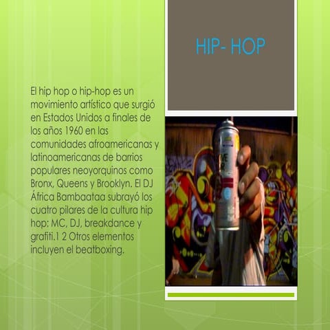 Los 4 elementos del hip hop 1 | PPTX