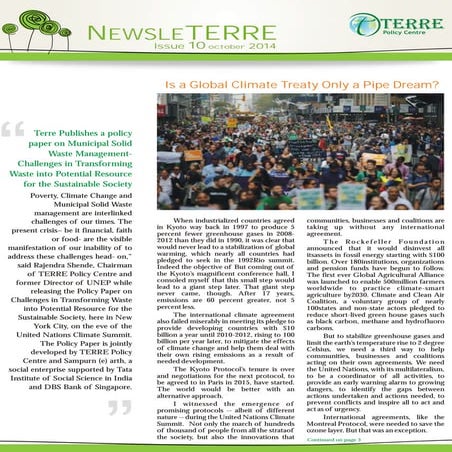 United Nations Pipe-Dream : Climate Change and Biodiversity 