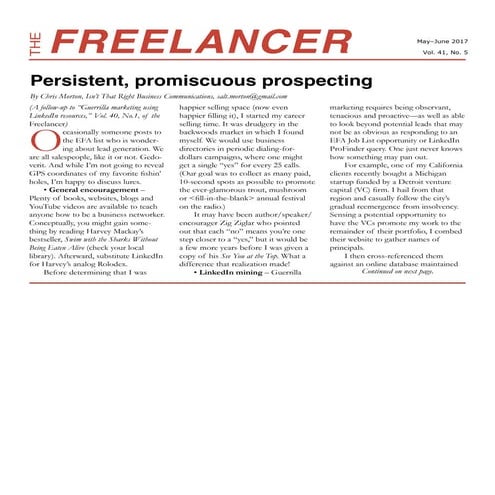 The Freelancer Vol. 41, no. 5 