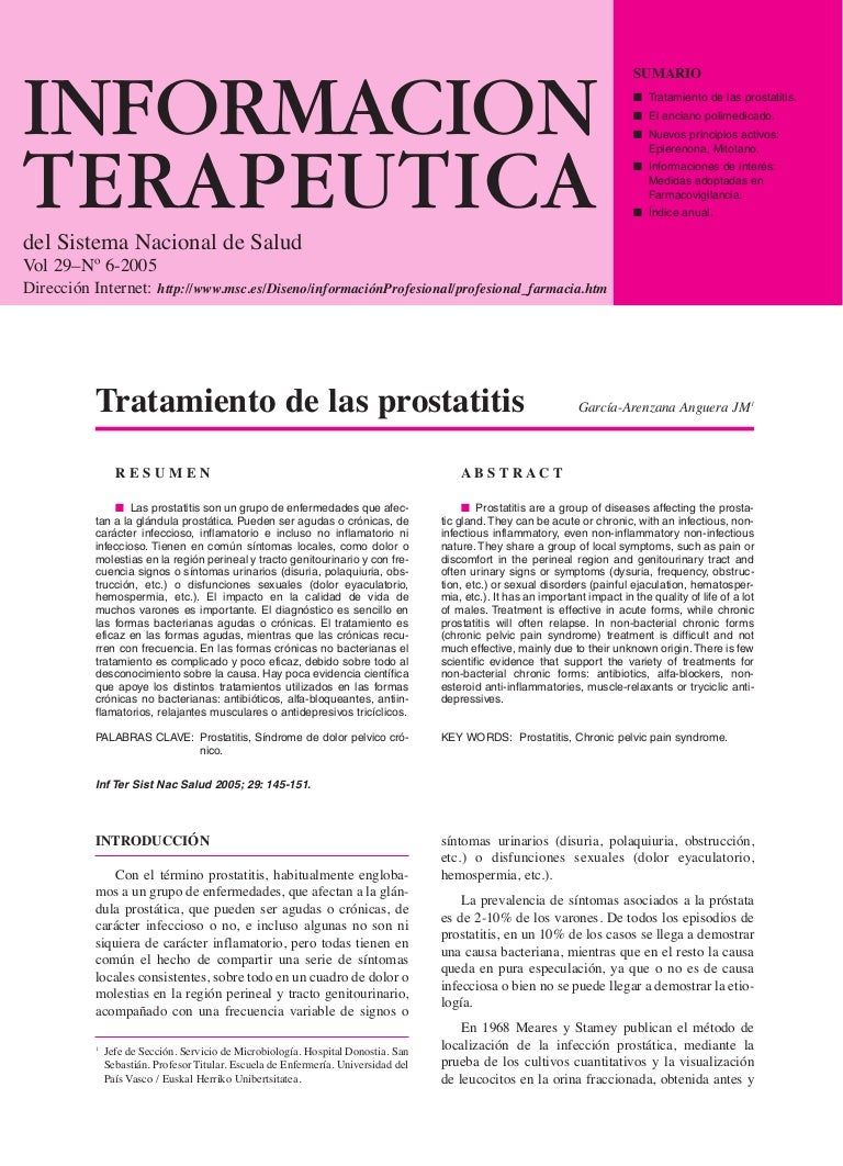 Izrael a vesiculitis prostatitis kezelése